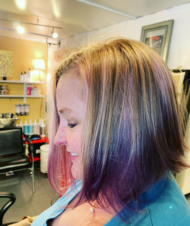 Violet Ombre by Emilee's Hair Affair
